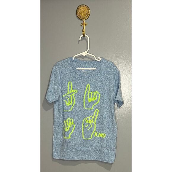 Crewcuts "Kind" Sign Language Shirt - Boy's Size Medium - Picture 1 of 4